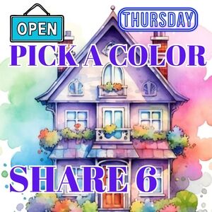 THURSDAY OPEN 🌈 PICK ONE COLOR 🌈 SHARE 6 🌈 REQUEST OK
